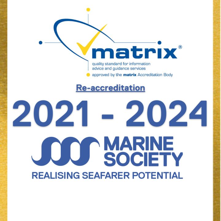 Marine Society earn further three year accreditation from Matrix