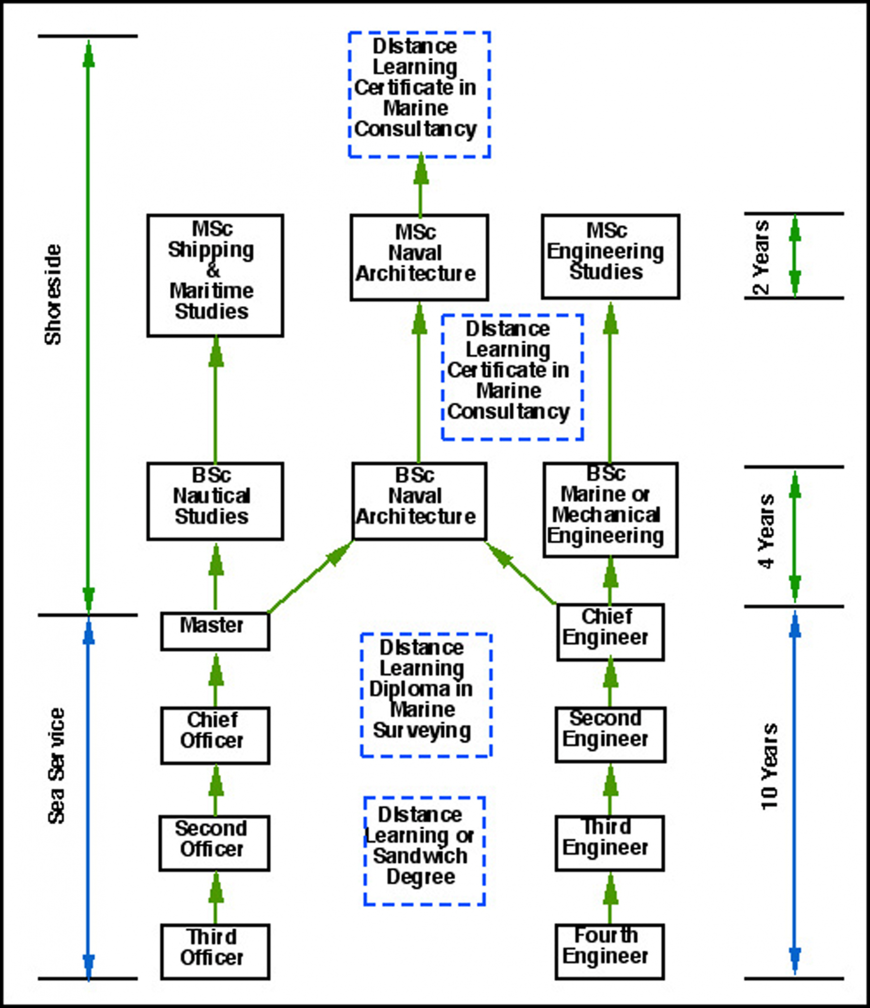 Career pathways for becoming a marine surveyor